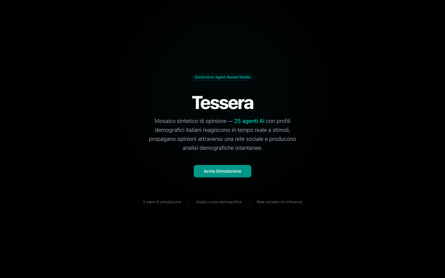 Tessera: schermata 1